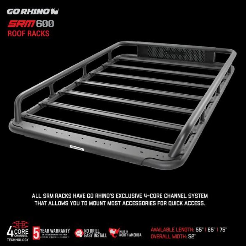 Go RhinoGo Rhino Universal 65in SRM 600 Basket Style Rack - Textured black