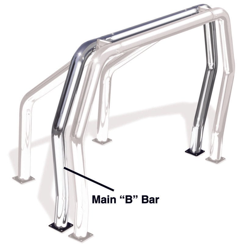 Go RhinoGo Rhino RHINO Bed Bar - Rear Main B bar - Chrome