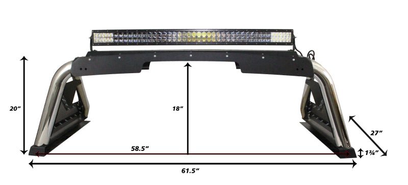 Go RhinoGo Rhino 15 - 20 Chevrolet Colorado Sport Bar 2.0 (Mid Size) - Tex Blk