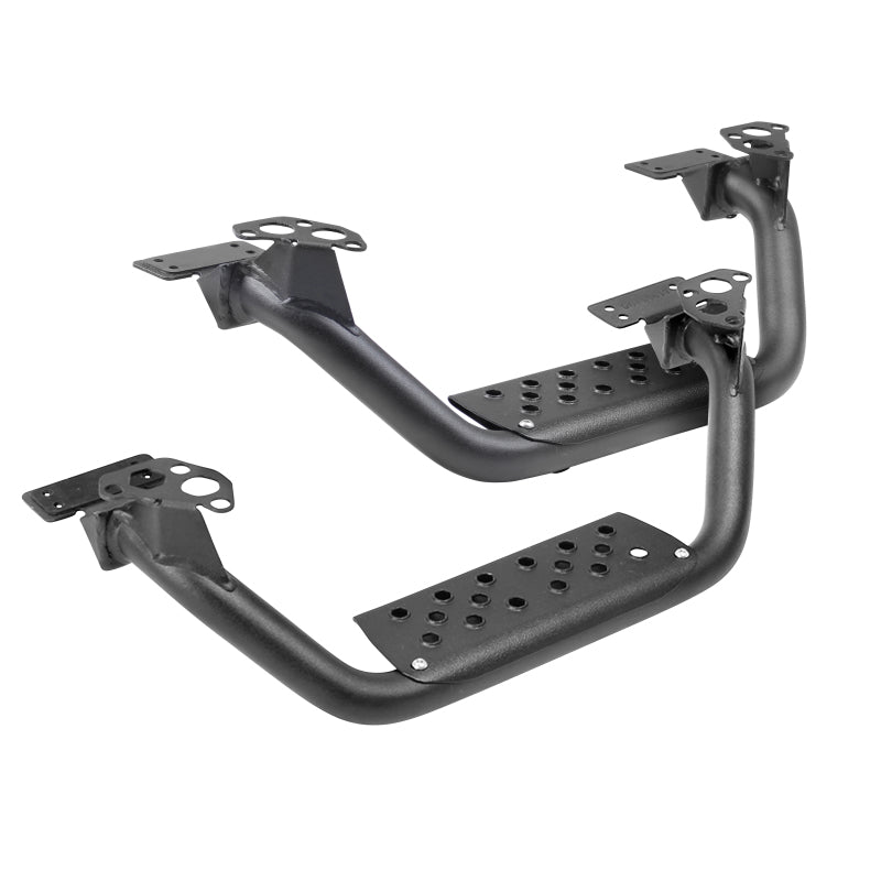 Go RhinoGo Rhino Dominator Extreme D6 SideSteps - Tex Blk - 4in Drop Down Steps (Pair)