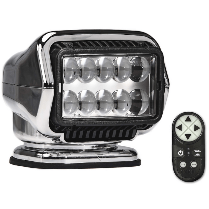 GOLIGHTGOLIGHT STRYKER ST SERIES PERMANENT MOUNT LED SPOTLIGHT W/WIRELESS REMOTE - CHROME | 30064ST