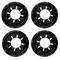 GUNIWHEELGUNIWHEEL Wheel X Hub 80 Universal 8 Lug Pattern Wheels Set of 4