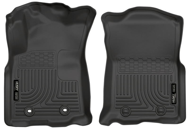 Husky LinersHusky Liners 2016 Toyota Tacoma w/ Auto Trans WeatherBeater Front Black Floor Liners