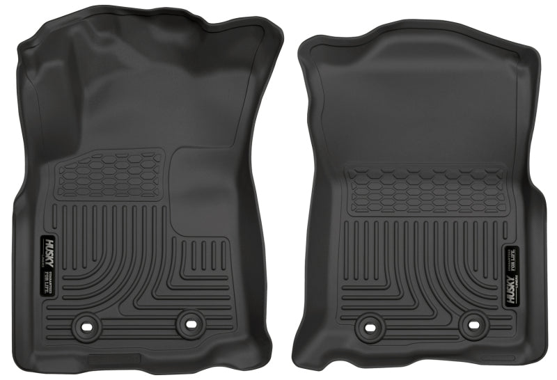 Husky LinersHusky Liners 2018 Toyota Tacoma Double Cab w/ Standard Trans WeatherBeater Black Front Floor Liners