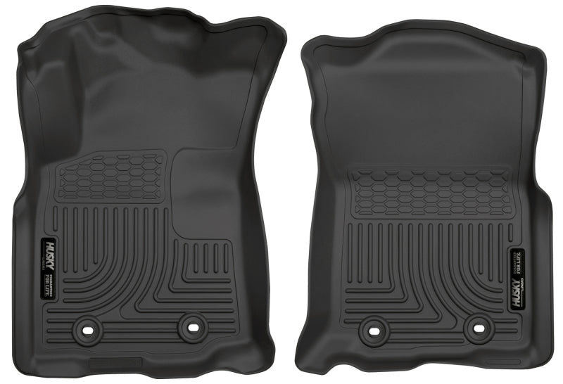 Husky LinersHusky Liners 2018 Toyota Tacoma Double Cab w/ Standard Trans WeatherBeater Black Front Floor Liners