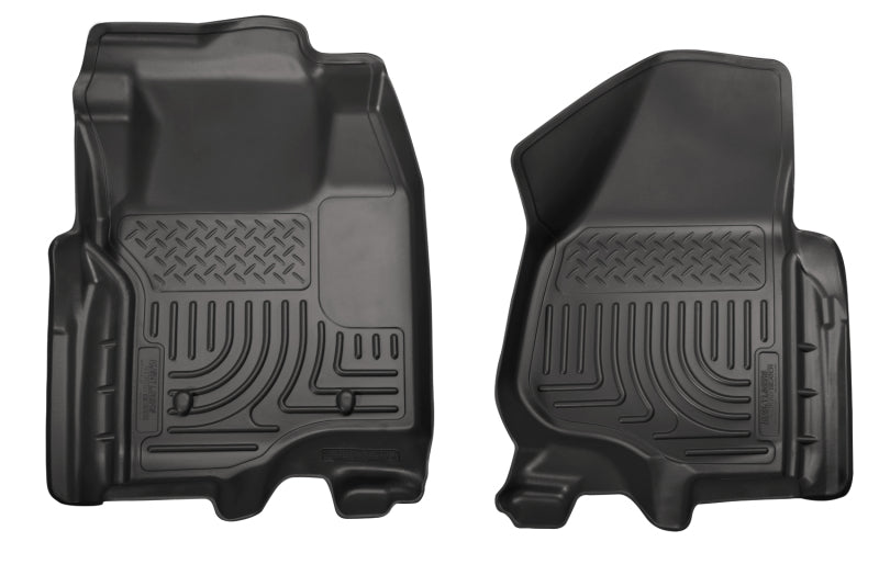 Husky LinersHusky Liners 12 - 15 Ford Super Duty Crew & Extended Cab WeatherBeater Front Row Black Floor Liners