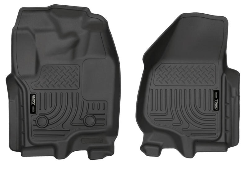 Husky LinersHusky Liners 12 - 15 Ford Super Duty Crew & Extended Cab WeatherBeater Front Row Black Floor Liners