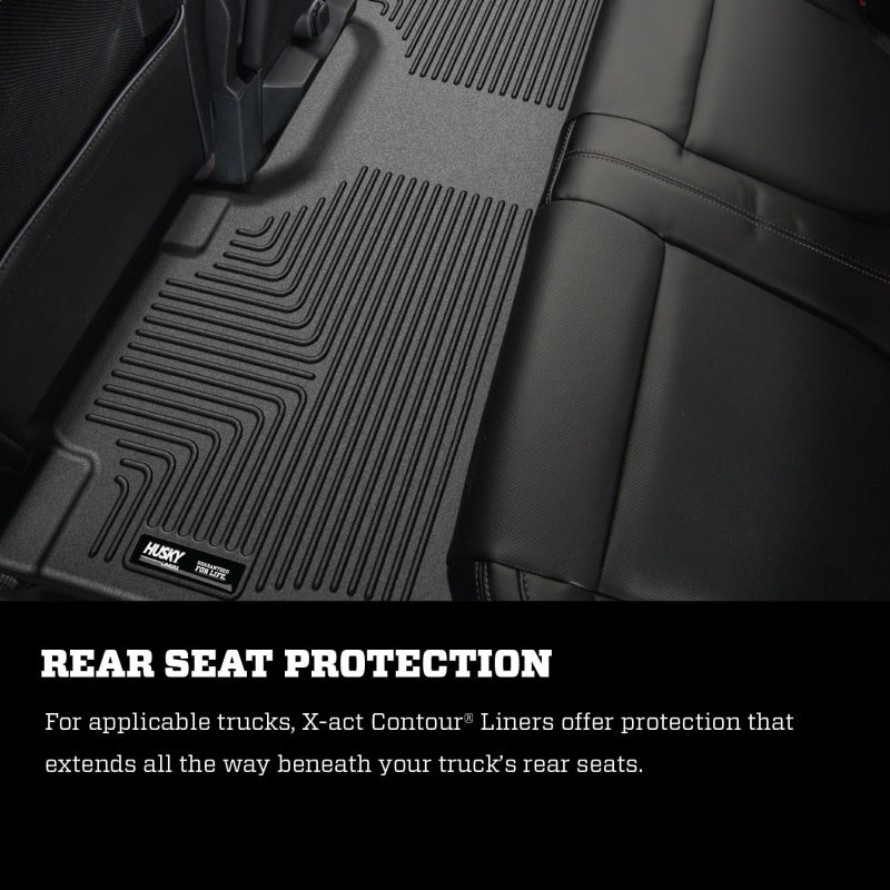Husky LinersHusky Liners 11 - 12 Ford F250/F350/F450 Series Reg/Super/Crew Cab X - Act Contour Black Floor Liners