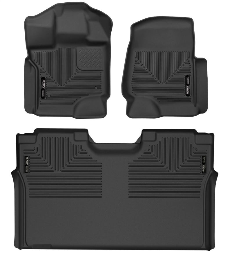 Husky LinersHusky Liners 15 - 23 Ford F - 150 SuperCrew Cab X - Act Contour Front & 2nd Row Seat Floor Liners - Black