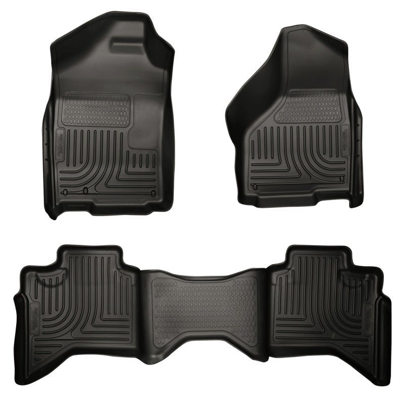 Husky LinersHusky Liners 03 - 08 Dodge Ram 1500/2500/3500 Quad Cab WeatherBeater Combo Black Floor Liners