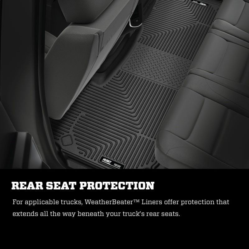 Husky LinersHusky Liners 09 - 12 Dodge Ram 1500 Quad Cab WeatherBeater Black Front & Second Seat Floor Liner
