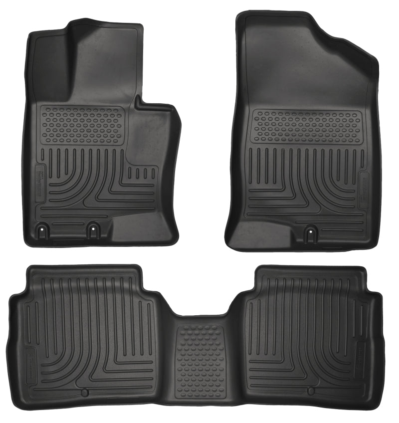 Husky LinersHusky Liners 11 - 14 Kia Optima Weatherbeater Black Front & 2nd Seat Floor Liners