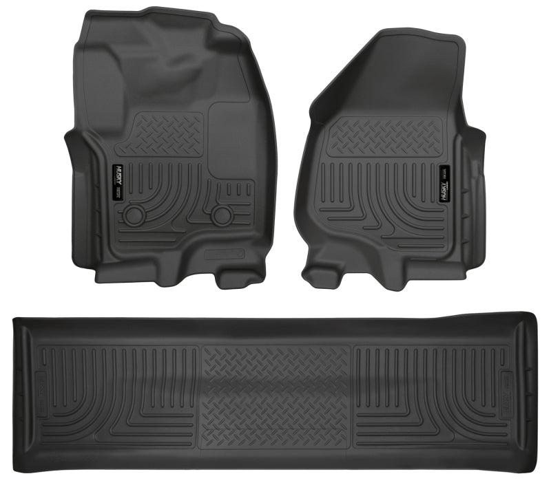 Husky LinersHusky Liners 2012.5 Ford SD Crew Cab WeatherBeater Combo Black Floor Liners (w/o Manual Trans Case)