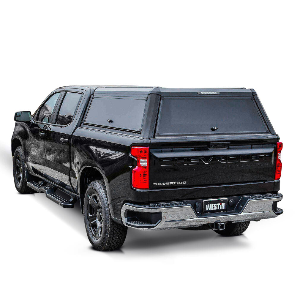 Midwest Aftermarket truck cap, Westin EXP, durable truck accessory, sleek design, red black white