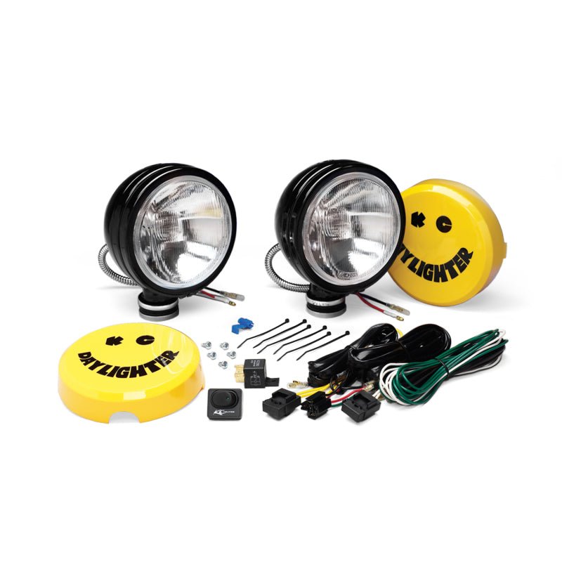 KC HiLiTESKC HiLiTES Daylighter 6in. Halogen Light 100w Spread Beam (Pair Pack System) - Black SS