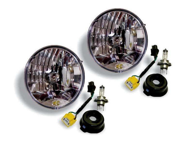 KC HiLiTESKC HiLiTES 07 - 18 Jeep JK H4 Headlight Conversion Kit - DOT Apprv./Incl. H13 to H4 Connectors (Pair)