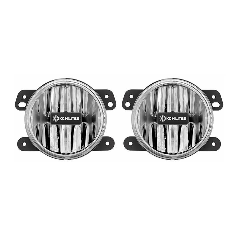 KC HiLiTESKC HiLiTES 10 - 18 Jeep JK 4in. Gravity G4 LED Light 10w SAE/ECE Clear Fog Beam (Pair Pack System)