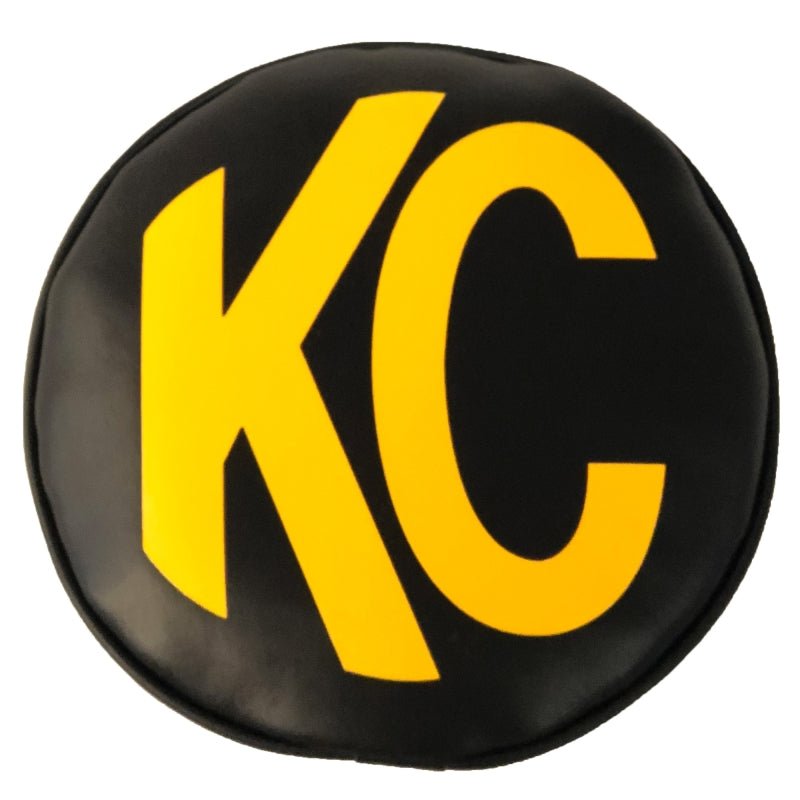 KC HiLiTESKC HiLiTES 6in. Round Soft Cover (Pair) - Black w/Yellow KC Logo