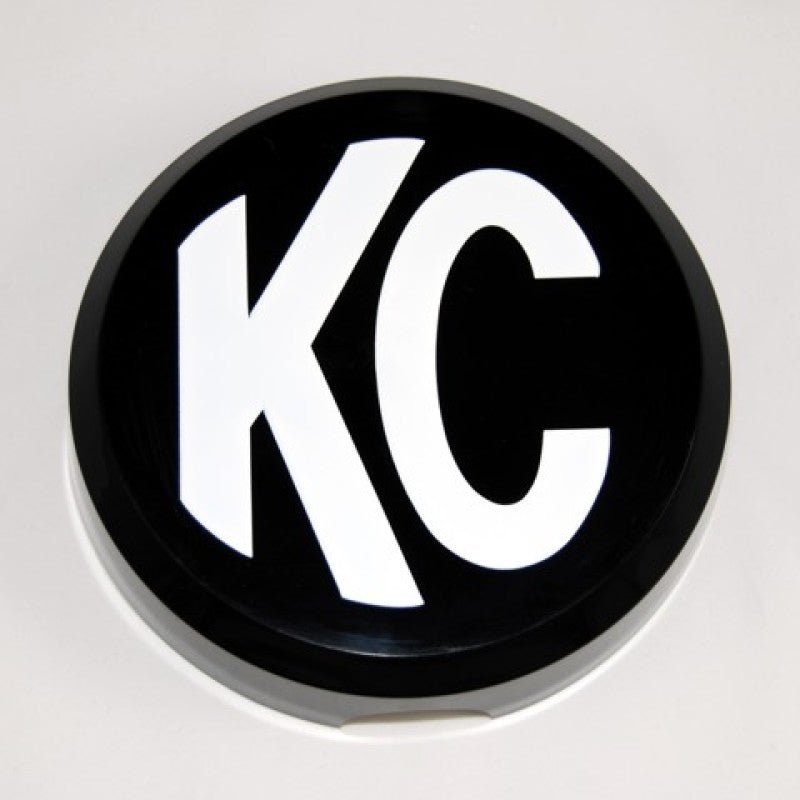 KC HiLiTESKC HiLiTES 6in. Round Hard Cover for Daylighter/SlimLite/Pro - Sport (Single) - Black w/White KC Logo