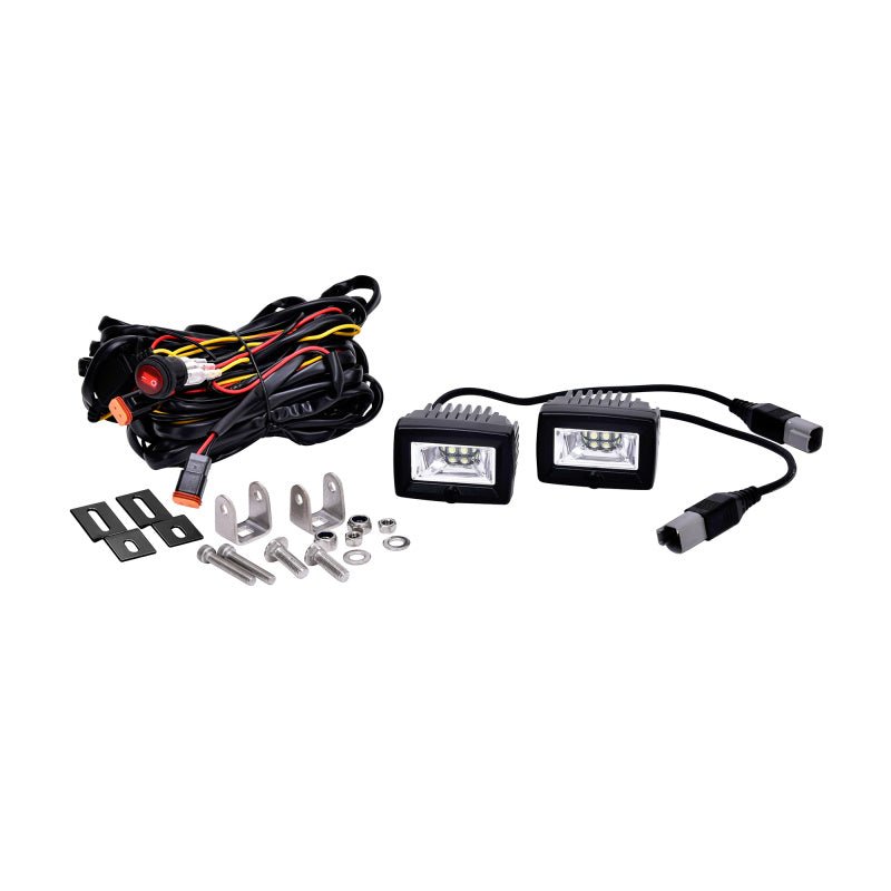 KC HiLiTESKC HiLiTES C - Series C2 LED 2in. Backup Area Flood Light 20w (Pair Pack System) - Black