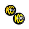 KC HiLiTESKC HiLiTES 8in. Round Soft Cover HID (Pair) - Black w/Yellow Brushed KC Logo