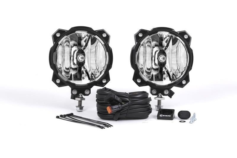 KC HiLiTESKC HiLiTES 6in. Pro6 Gravity LED Light 20w Single Mount Spot Beam (Pair Pack System)