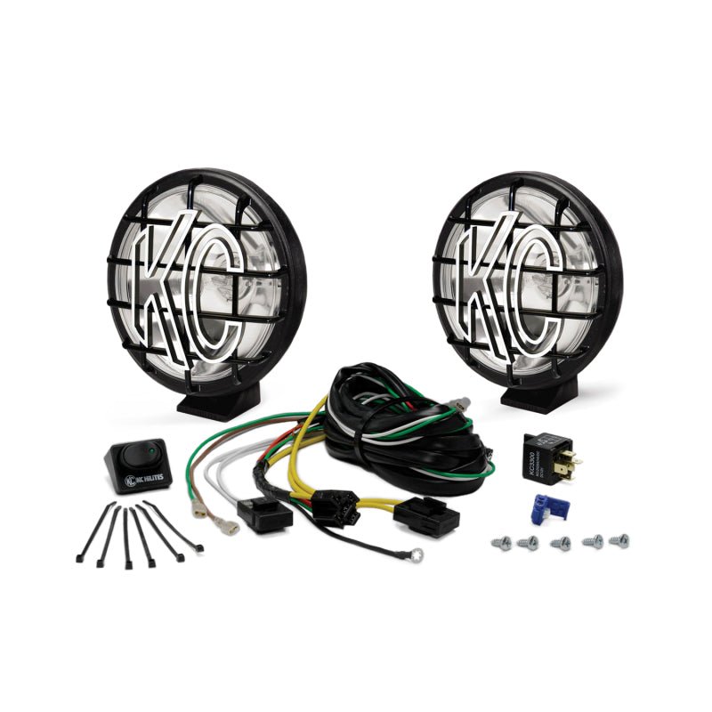 KC HiLiTESKC HiLiTES Apollo Pro 6in. Halogen Light 100w Spot Beam (Pair Pack System) - Black