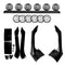 KC HiLiTESKC HiLiTES 18 - 21 Jeep JL/JT 50in. Overhead Xross Bar Kit w/(6) SlimLite LED Lights 300W - Black