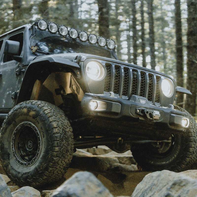 KC HiLiTESKC HiLiTES FLEX ERA 3 Dual Mode SAE Fog Lights - 2 - Light Master Kit for Jeep JK/JL/JT Steel Bumpers