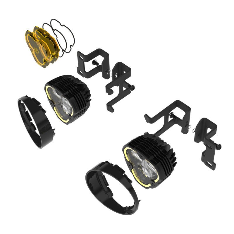 KC HiLiTESKC HiLiTES FLEX ERA 3 Dual Mode SAE Fog Lights - 2 - Light Master Kit for Toyota Tacoma/4Runner/Tundra