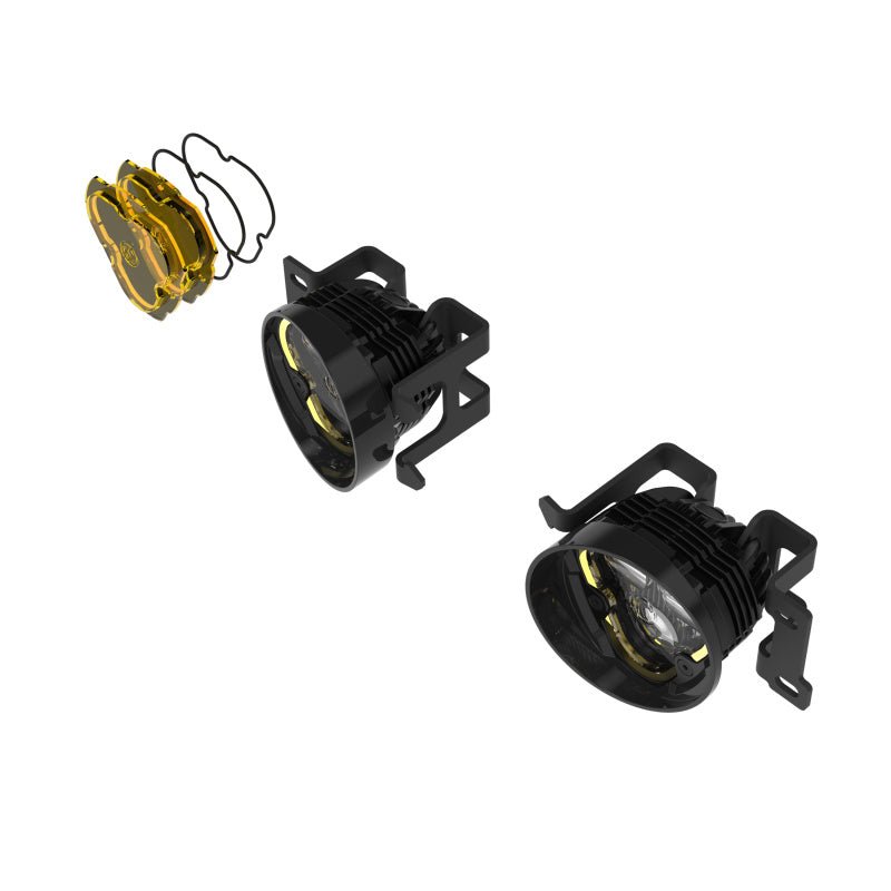 KC HiLiTESKC HiLiTES FLEX ERA 3 Dual Mode SAE Fog Lights - 2 - Light Master Kit for Toyota Tacoma/4Runner/Tundra