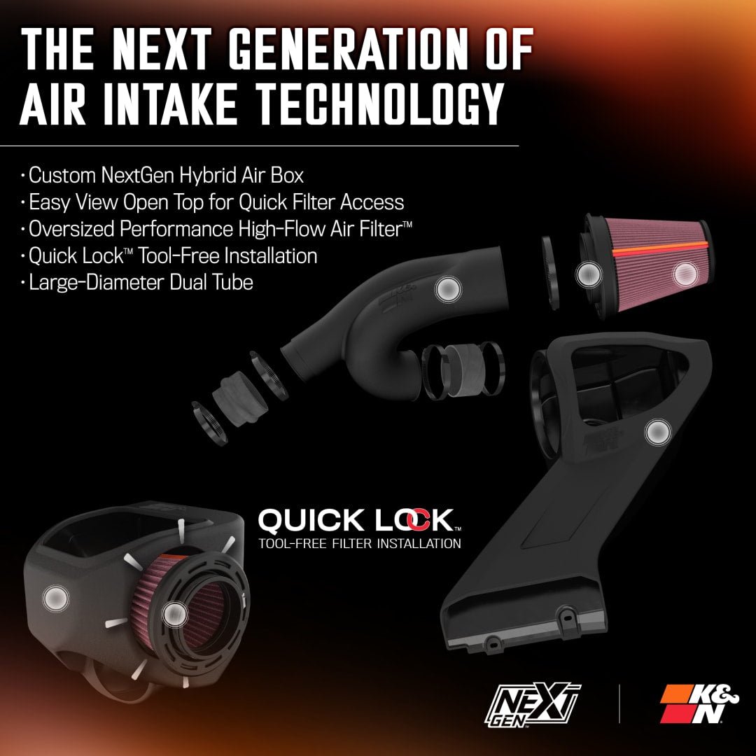 K&NK&N Cold Air Intake | Fits 2021 - 2024 Ford F150 Raptor 3.5L 2.7L | 50 - 2617