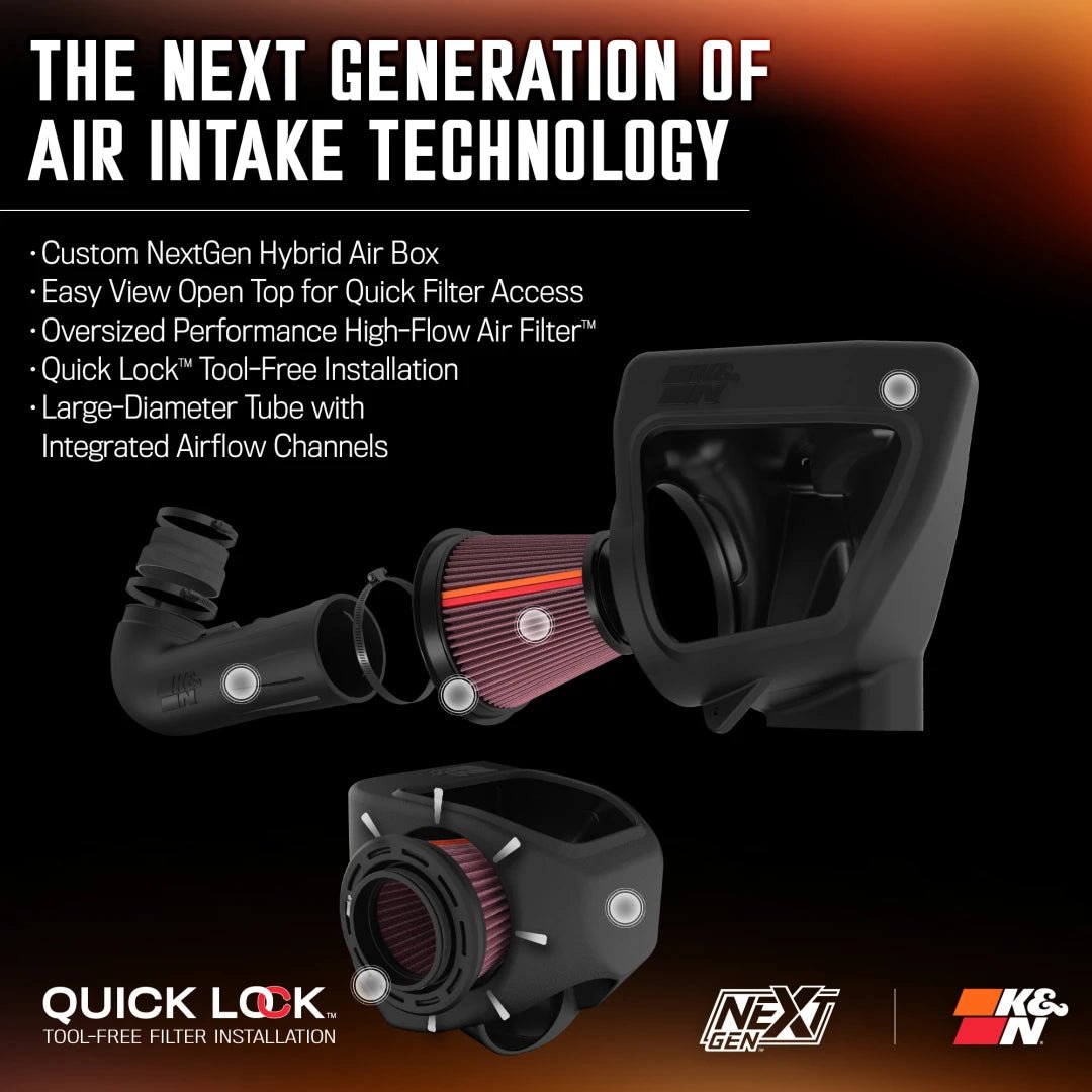 K&NK&N Cold Air Intake | Fits 2016 - 2024 Chevrolet Camaro SS 6.2L | 50 - 3092