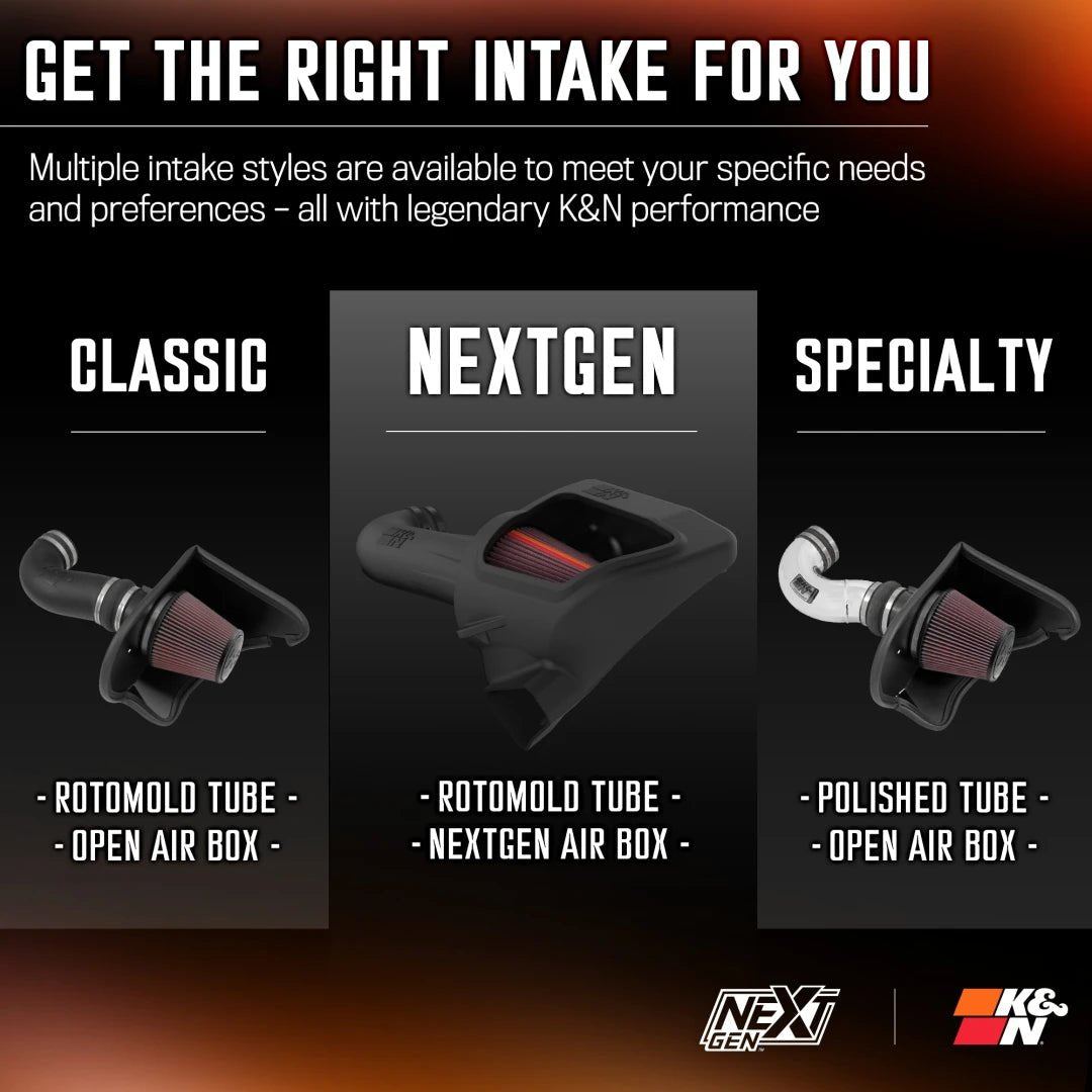 K&NK&N Cold Air Intake | Fits 2016 - 2024 Chevrolet Camaro SS 6.2L | 50 - 3092