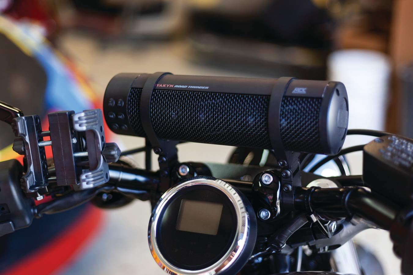 KuryakynKuryakyn 2719 MTX Road Thunder Weather Resistant Motorcycle Sound Bar Plus | 300 Watt Handlebar Mounted | Bluetooth | USB Power Charger | Satin Black