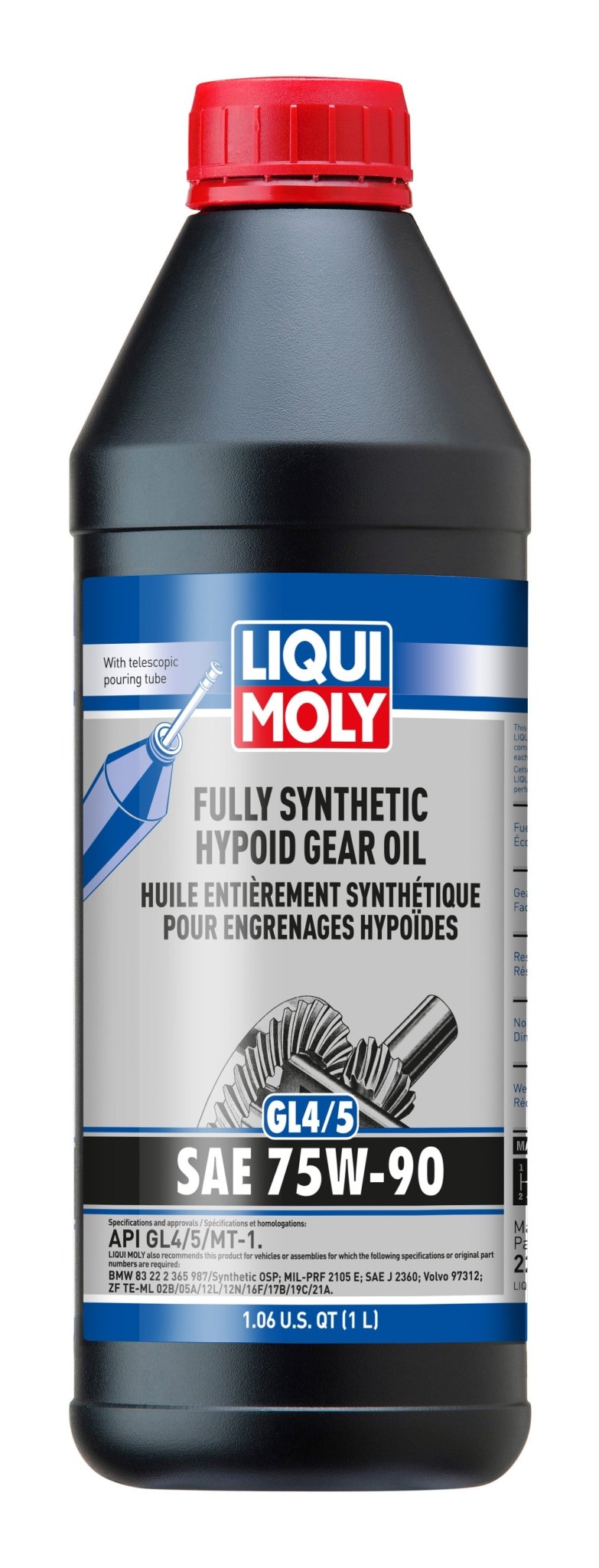 LIQUI MOLYLIQUI MOLY Fully Synthetic Hypoid Gear Oil (GL4/5) SAE 75W - 90 | 22090