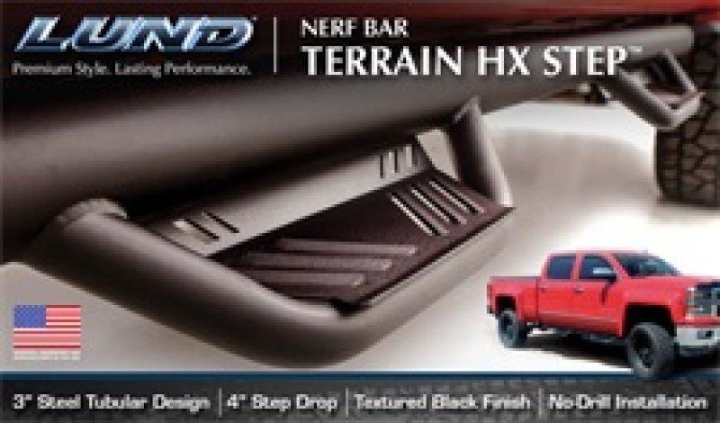 LUNDLund 10 - 17 Dodge Ram 2500 Crew Cab Terrain HX Step Nerf Bars - Black