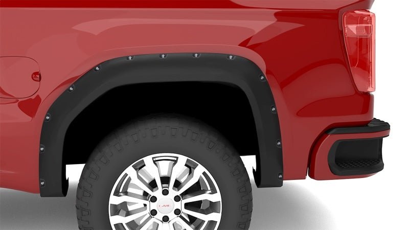 LUNDLund 19 - 22 GM Silverado/Sierra RX - Flat Textured Elite Series Fender Flares w/Black Bolts - Black 4pc