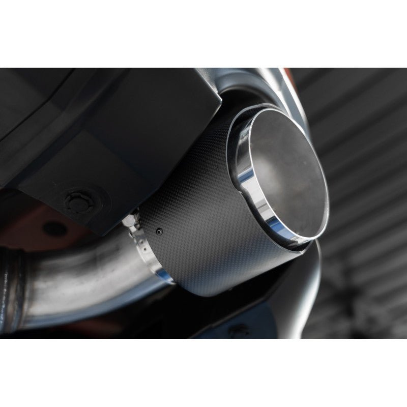 MBRP Inc.13 - 24 Subaru BRZ 17 - 24 Toyota GR86 and 13 - 16 Scion FR - S T304 3 Inch Cat - Back Dual Split Rear Side Exit with Carbon Fiber Tips MBRP