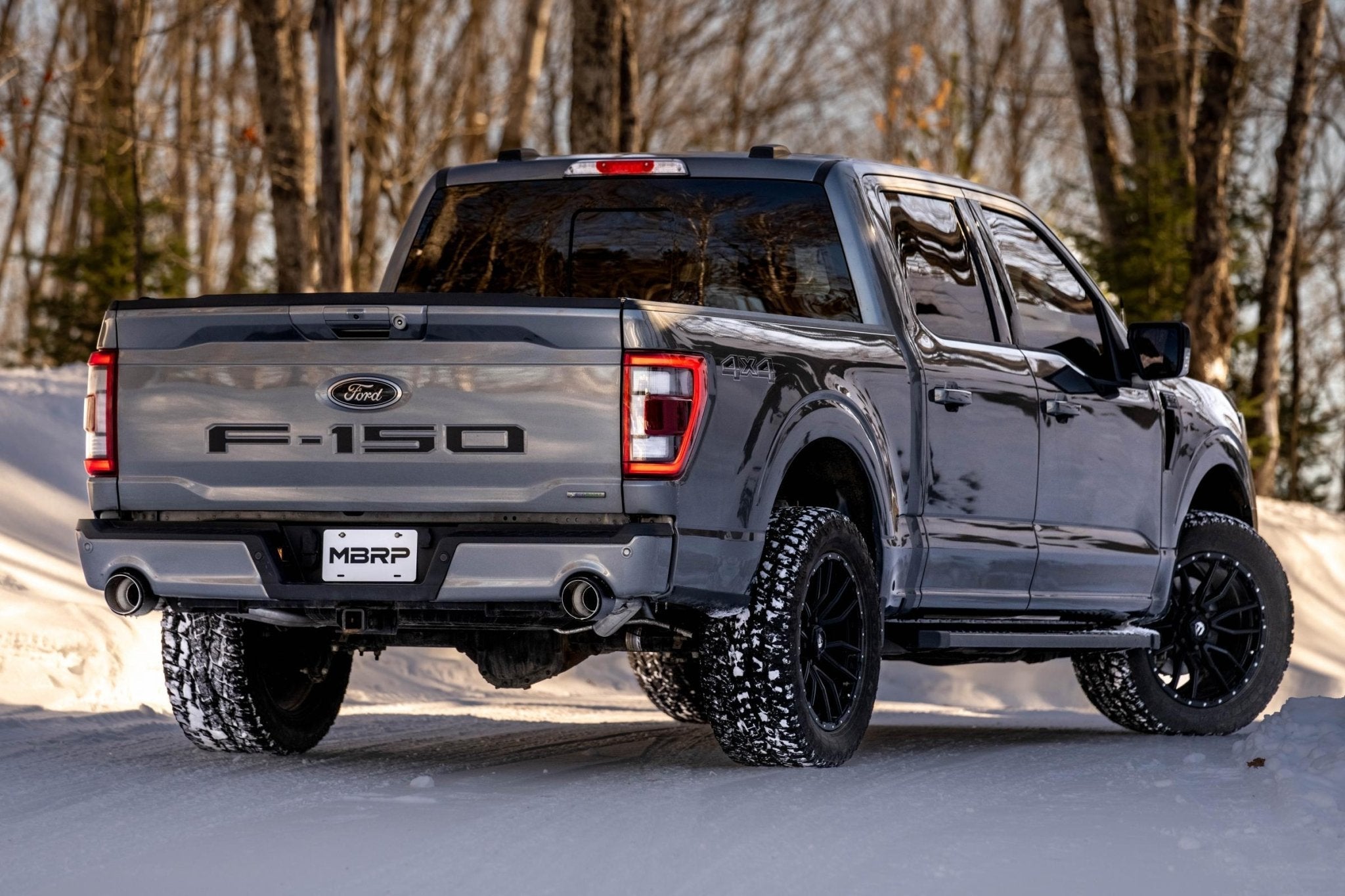 MBRP Inc.2021 - 2024 Ford F - 150 Tremor and 2022 - 2024 Ford F - 150 T304 Stainless Steel 3 Inch Cat - Back Dual Rear Exit With Carbon Fiber Tips Armor Pro Series MBRP