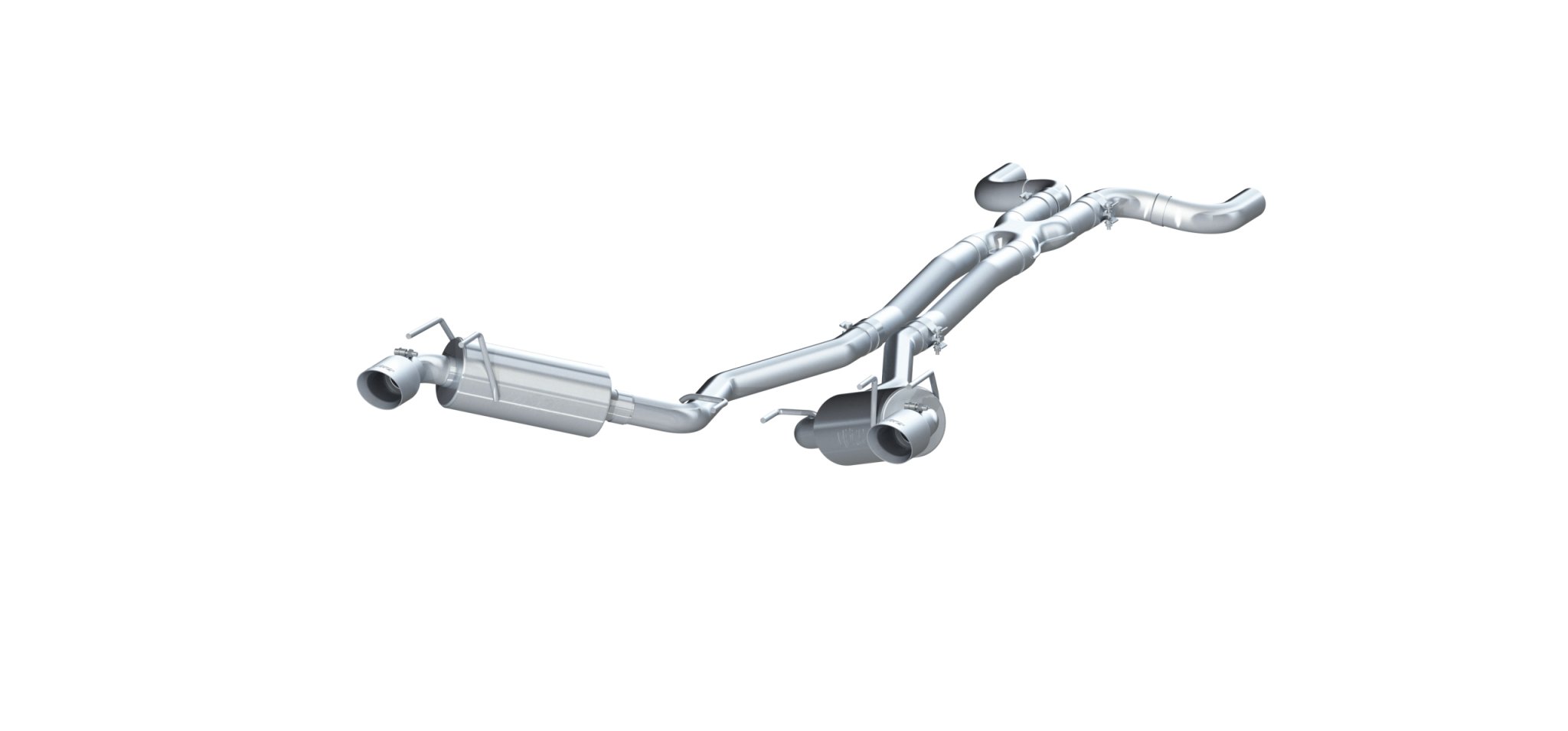 MBRP Inc.Dual Cat Back Exhaust System Round Tips T304 Stainless Steel For 10 - 15 Chevrolet Camaro, V6 3.6L MBRP