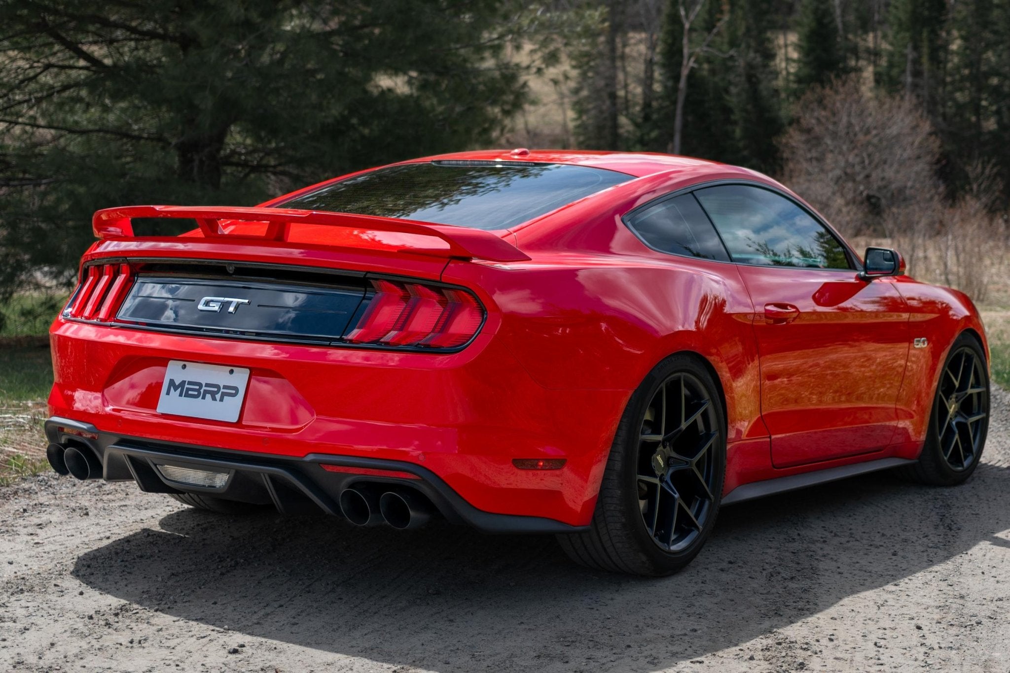 MBRP Inc.Exhaust Pipe 2.5 Inch Axle Back With Quad 4 Inch Dual Wall Tips For 18 - 23 Ford Mustang GT 5.0L Non Active Exhaust T304 Stainless Steel MBRP