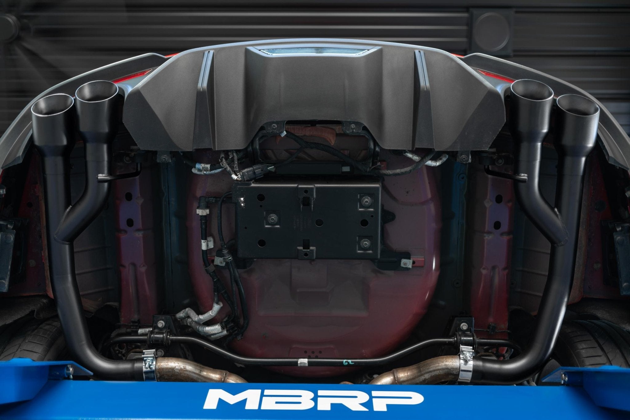 MBRP Inc.Exhaust Pipe 2.5 Inch Axle Back With Quad 4 Inch Dual Wall Tips For 18 - 23 Ford Mustang GT 5.0L Non Active Exhaust T304 Stainless Steel MBRP