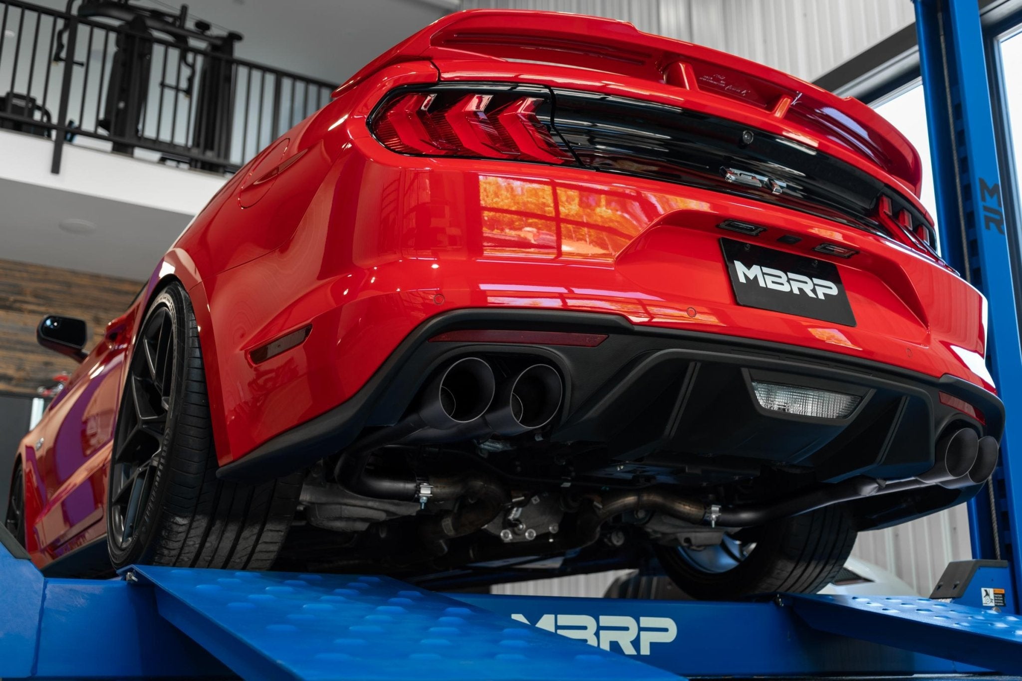 MBRP Inc.Exhaust Pipe 2.5 Inch Axle Back With Quad 4 Inch Dual Wall Tips For 18 - 23 Ford Mustang GT 5.0L Non Active Exhaust T304 Stainless Steel MBRP