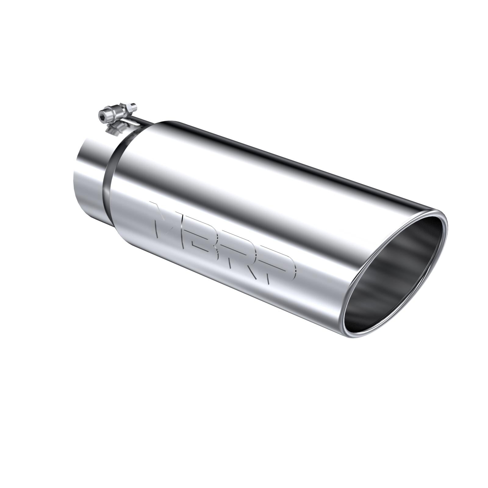 MBRP Inc.Exhaust Tip 6 Inch O.D. Angled Rolled End 5 Inch Inlet 18 Inch Length T304 Stainless Steel MBRP