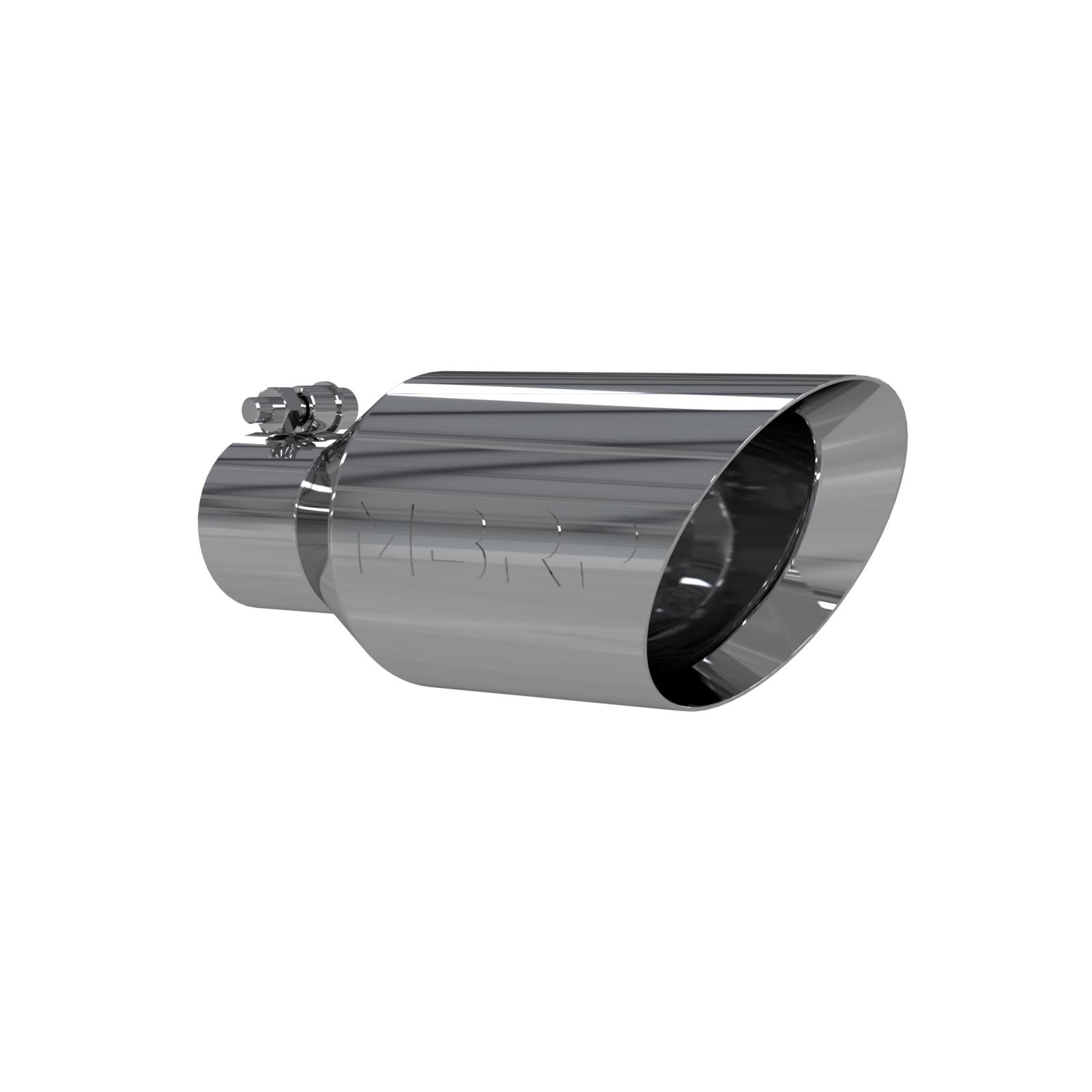 MBRP Inc.Exhaust Tip 4 1/2 Inch O.D. Dual Wall Angle Rolled End 2.5 Inch Inlet 11 Inch Length T304 Stainless Steel MBRP