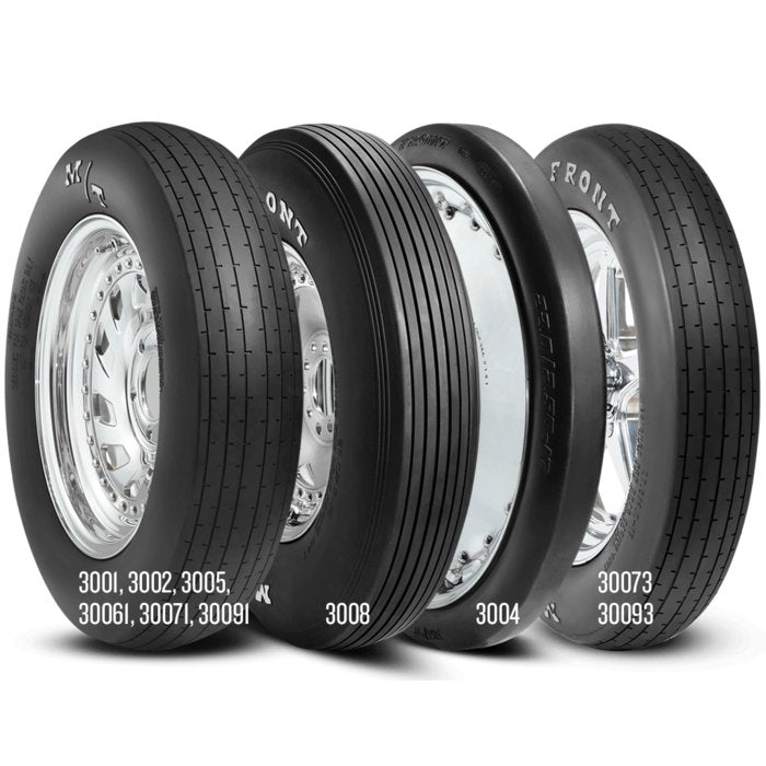 Mickey ThompsonET Front 15.0 Inch 22.5/4.5 - 15 Painted White Letter Racing Bias Tire Mickey Thompson