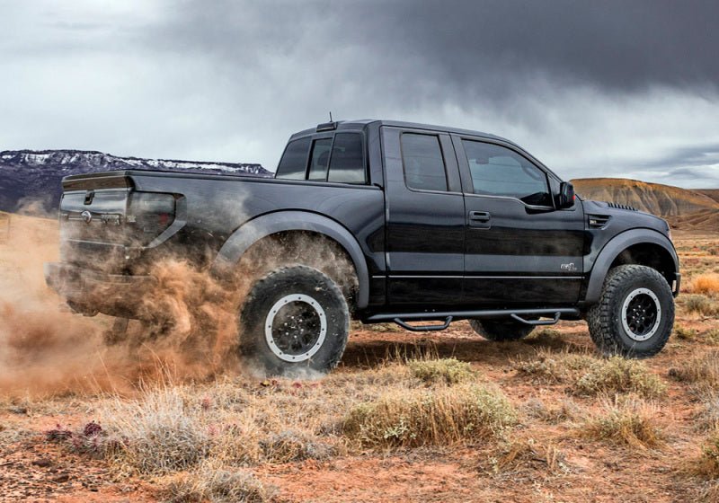 N - FabN - Fab Nerf Step 16 - 17 Nissan Titan/Titan XD Crew Cab - Tex. Black - Cab Length - 3in