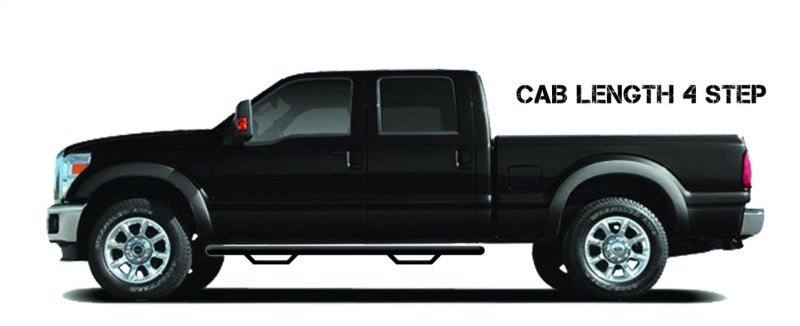 N - FabN - Fab Nerf Step 16 - 17 Nissan Titan/Titan XD Crew Cab - Tex. Black - Cab Length - 3in