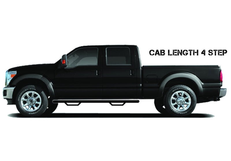 N - FabN - Fab Nerf Step 16 - 17 Nissan Titan/Titan XD Crew Cab - Tex. Black - Cab Length - 3in